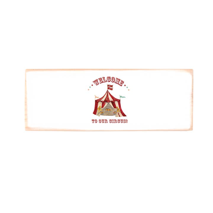 velkommen til vores cirkus træklods rektangel rektangel træklods for engroshandel hos Tina Labadini Designs