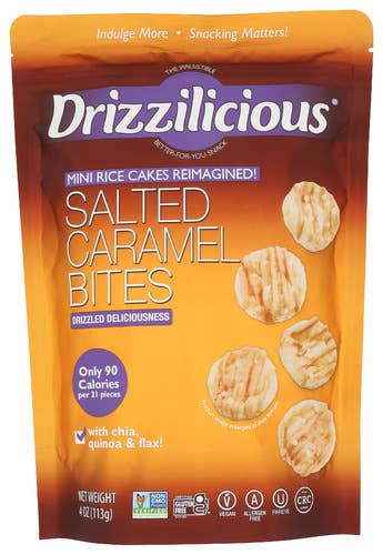 KeHE Distributors, LLC - Wholesale Crackers - Drizzilicious Salted Caramel Mini Rice Cakes, 4 oz0