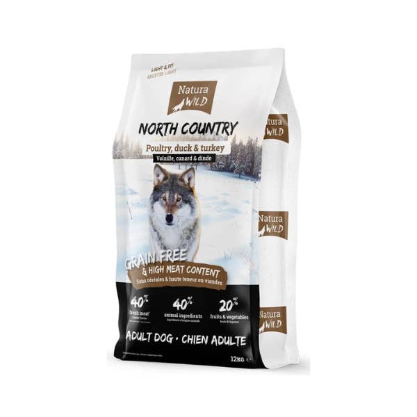 Hundeudstyr Engros ApS - Wholesale Pet Food - Dog - Natura Wild North Country Grain Free Dog Food - 12 kg