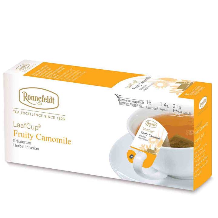 Ronnefeldt LeafCup® Fruity Chamomile Herbal – 6 × 15 Case
for wholesale by Ronnefeldt USA