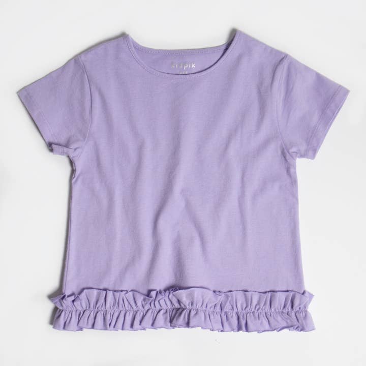 Rüschensaum-T-Shirt für den Großhandel von Kidpik