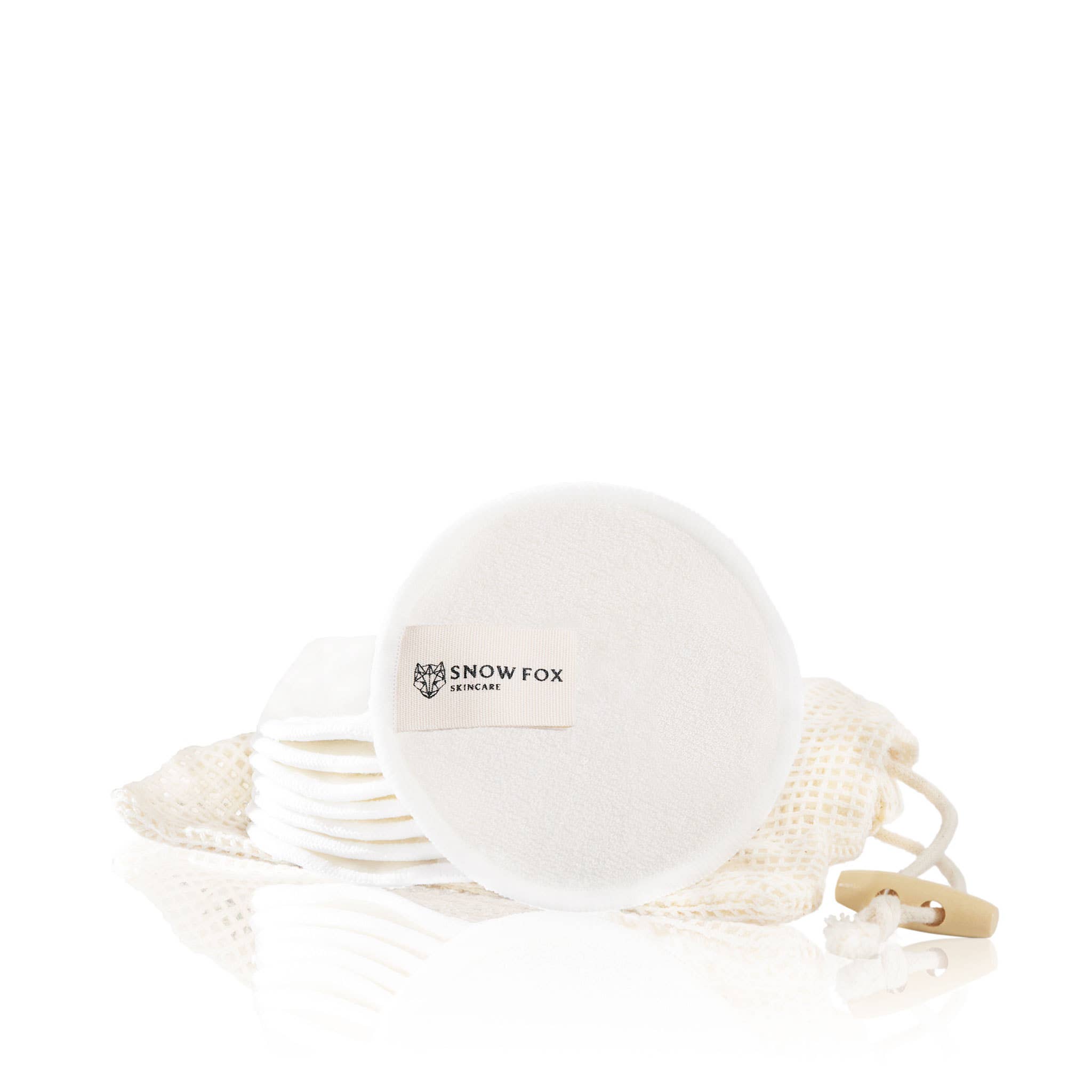 Snow Fox Skincare – wholesale Sminkborttagning – Återanvändbara bambu utgör borttagning kuddar2