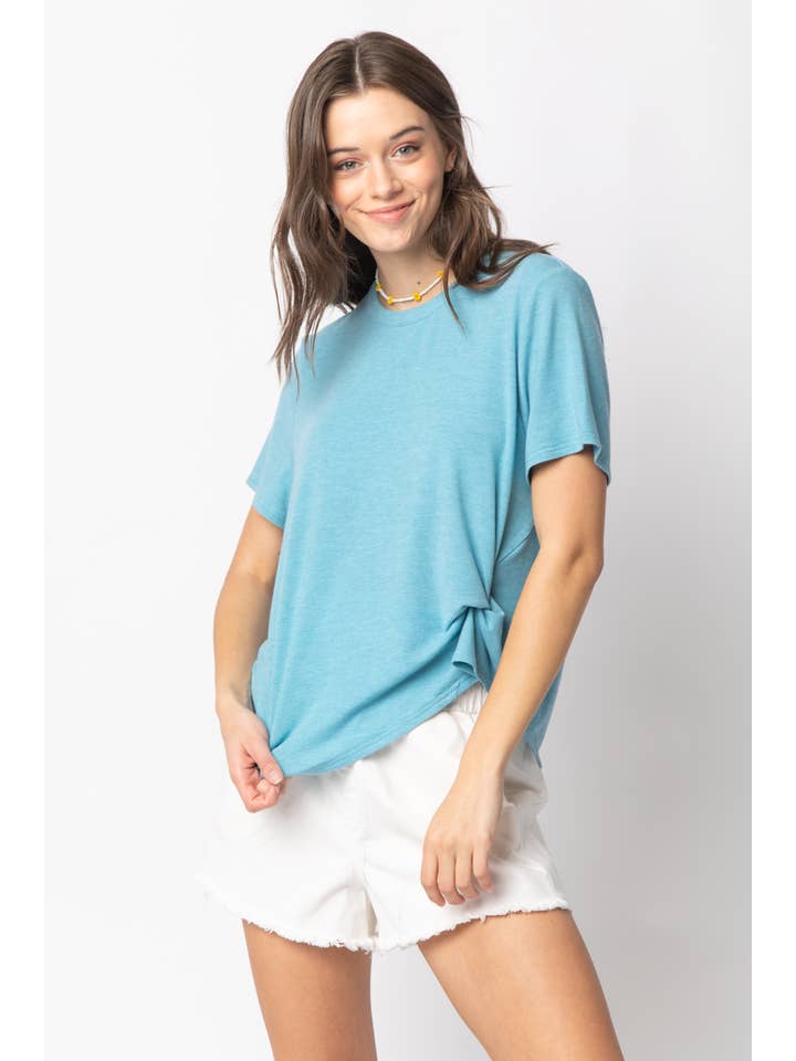 VERY J - Wholesale Knit Top - Women's - NT10973-Twisted Hem Knit Top
