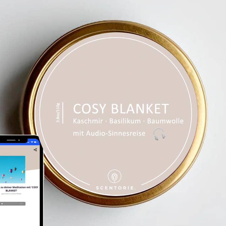 COSY BLANKET Rapeseed Wax Scented Candle 110g/20h Wood Wick for wholesale by SCENTORIE.