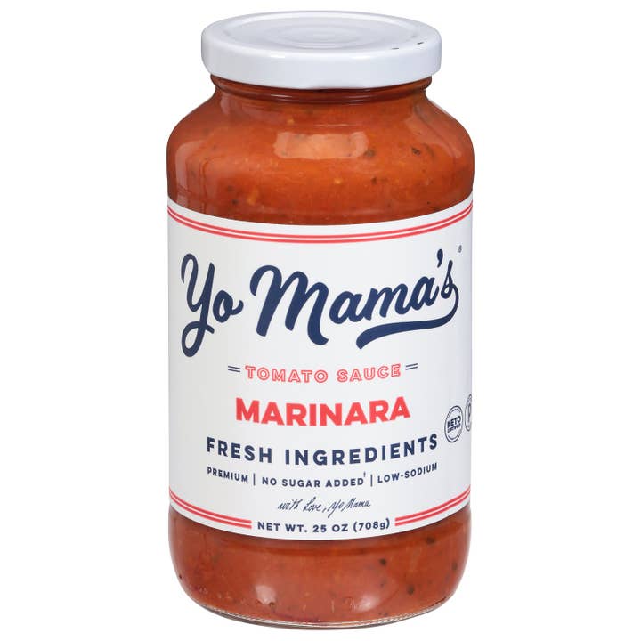 Yo Mama's Foods - Pasta Sauce Marinara - CS of 6-25 OZ for wholesale by Everyday Supply Co
