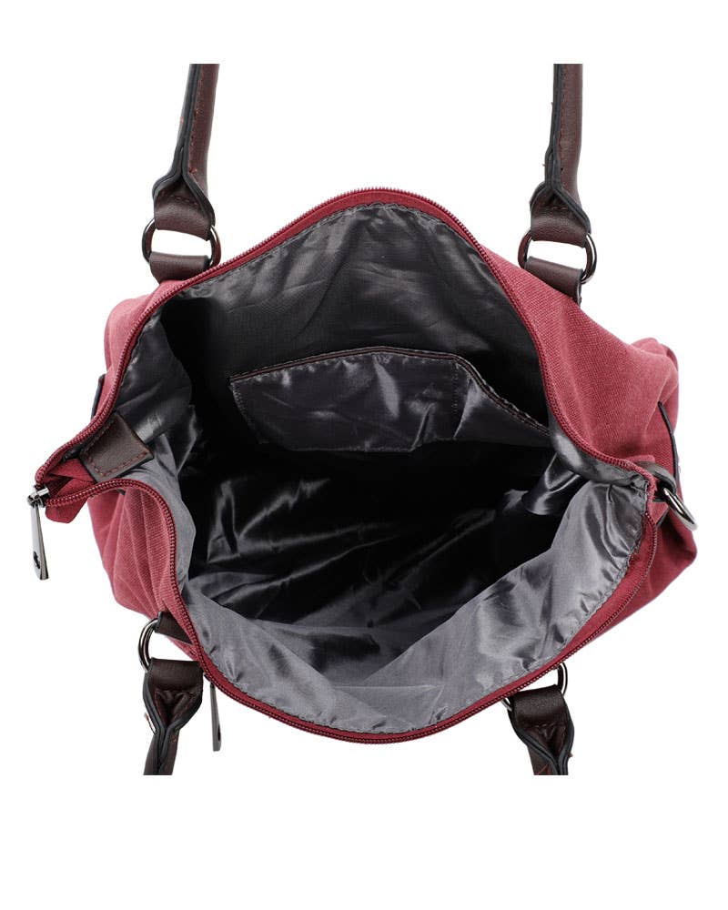 Ellas Trading – wholesale Shoulder bag – women's – Sparkling Glitter Star Canvas Expandable Shoulder Tote2