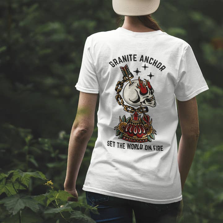 Sæt verden i brand T-shirt for engroshandel hos Granite Anchor