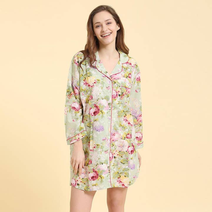 Bridgette groen nachtshirt voor wholesale door Mahogany