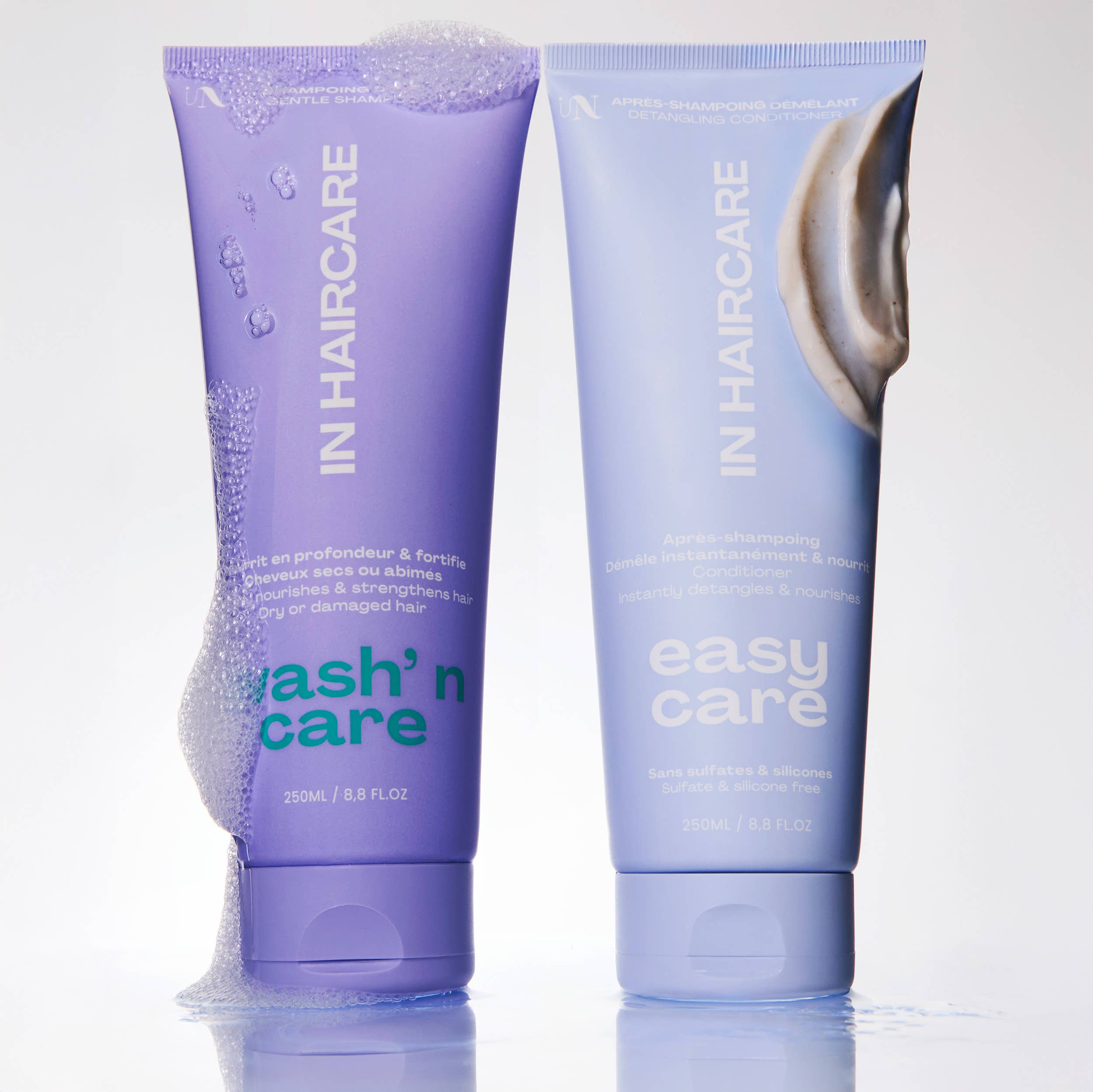 IN HAIRCARE - Vente Shampoings - Shampooing doux : Wash n' Care - nourrit et renforce1