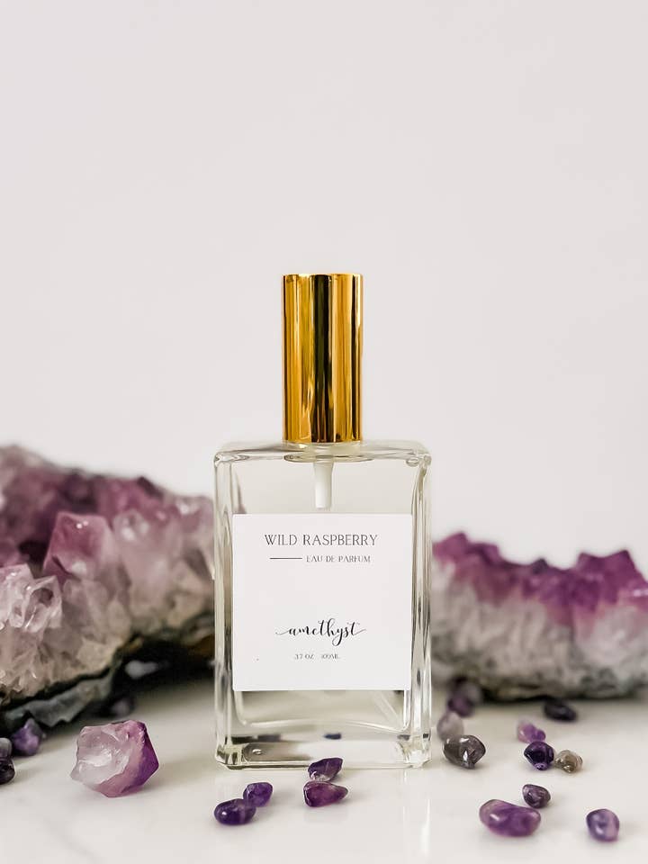 eau de parfum - wild raspberry + poppy for wholesale by Amethyst Candle Co.