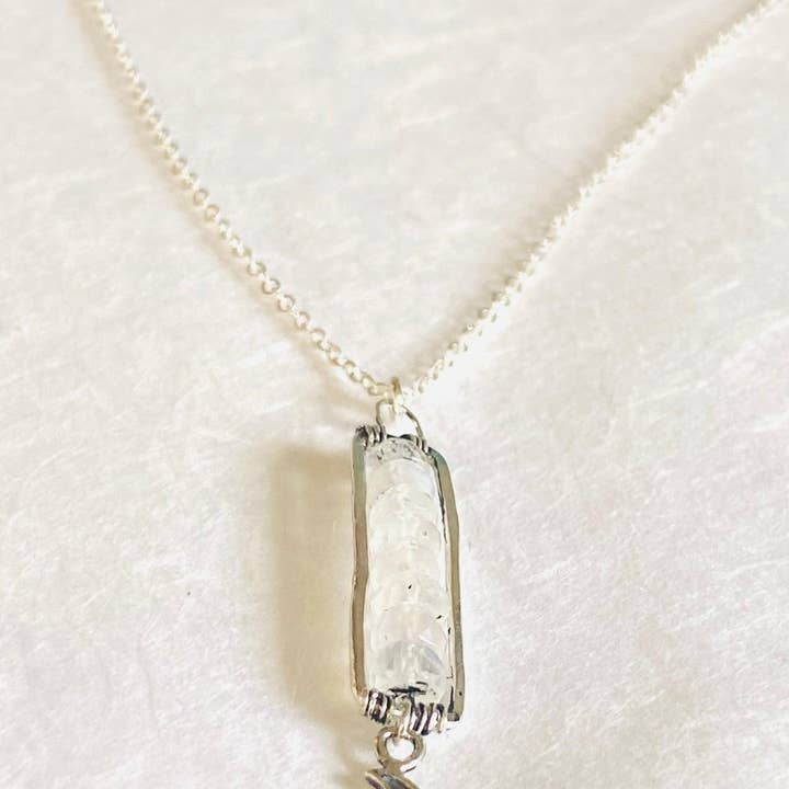 Moonstone Moon Bar Necklace for wholesale by Janine’s Jewelry Design