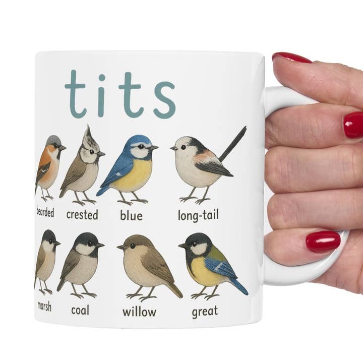 Mug en Céramique Tits | Finition Brillante | Compatible Micro-ondes pour la vente par Miss Crabtree