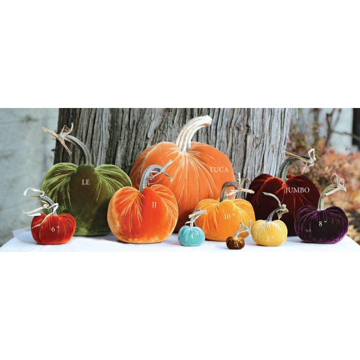 Hot Skwash - Wholesale Decorative Tabletop Object - Celery Silk Velvet Pumpkin3