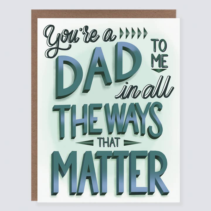 Dad to Me | Alternative Father's Day Card for wholesale by Morgan Swank Studio