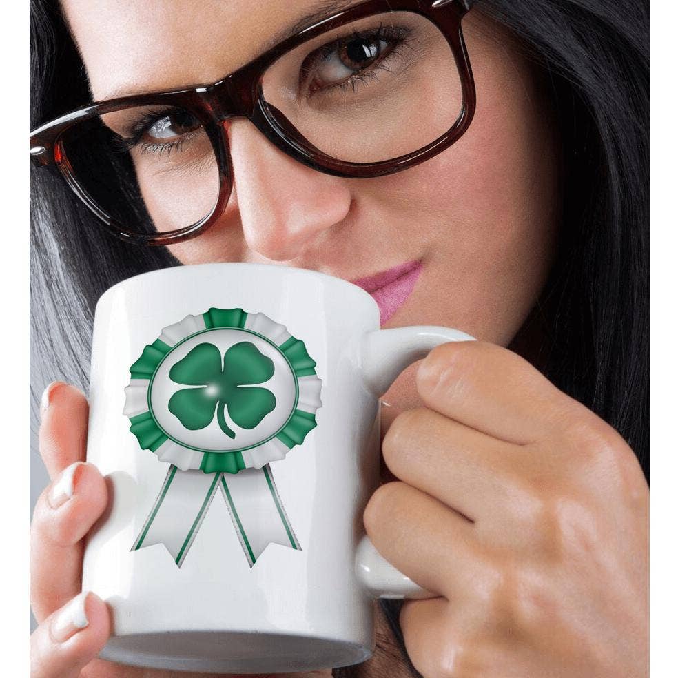 3dRose - Wholesale Coffee Mug - 3dRose, Four Leaf Clover Badge Illustration, Mug9