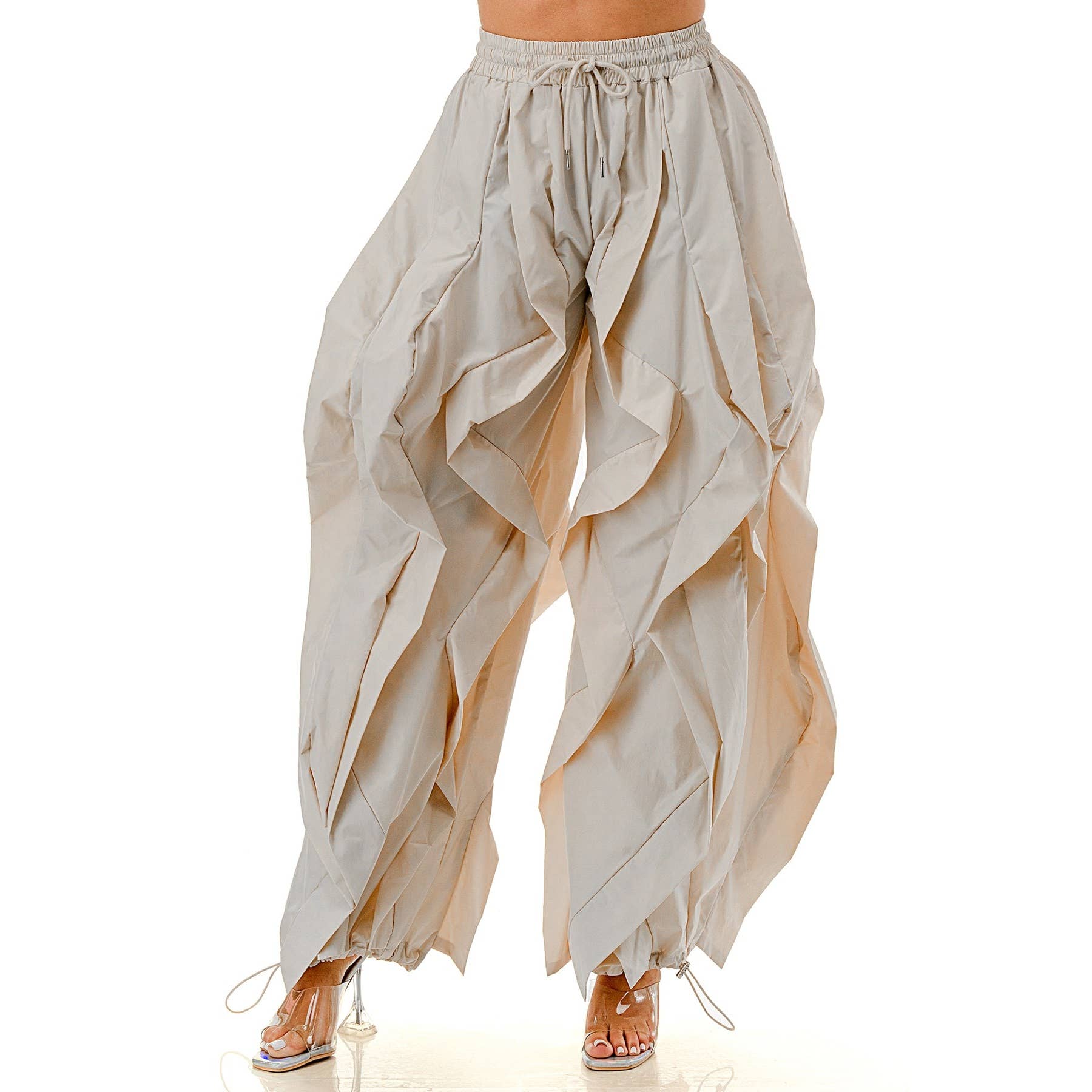 DORCAS – Engroshandel Bukser - Dame – Plus oversized bredbenede joggerbukser med flæser11