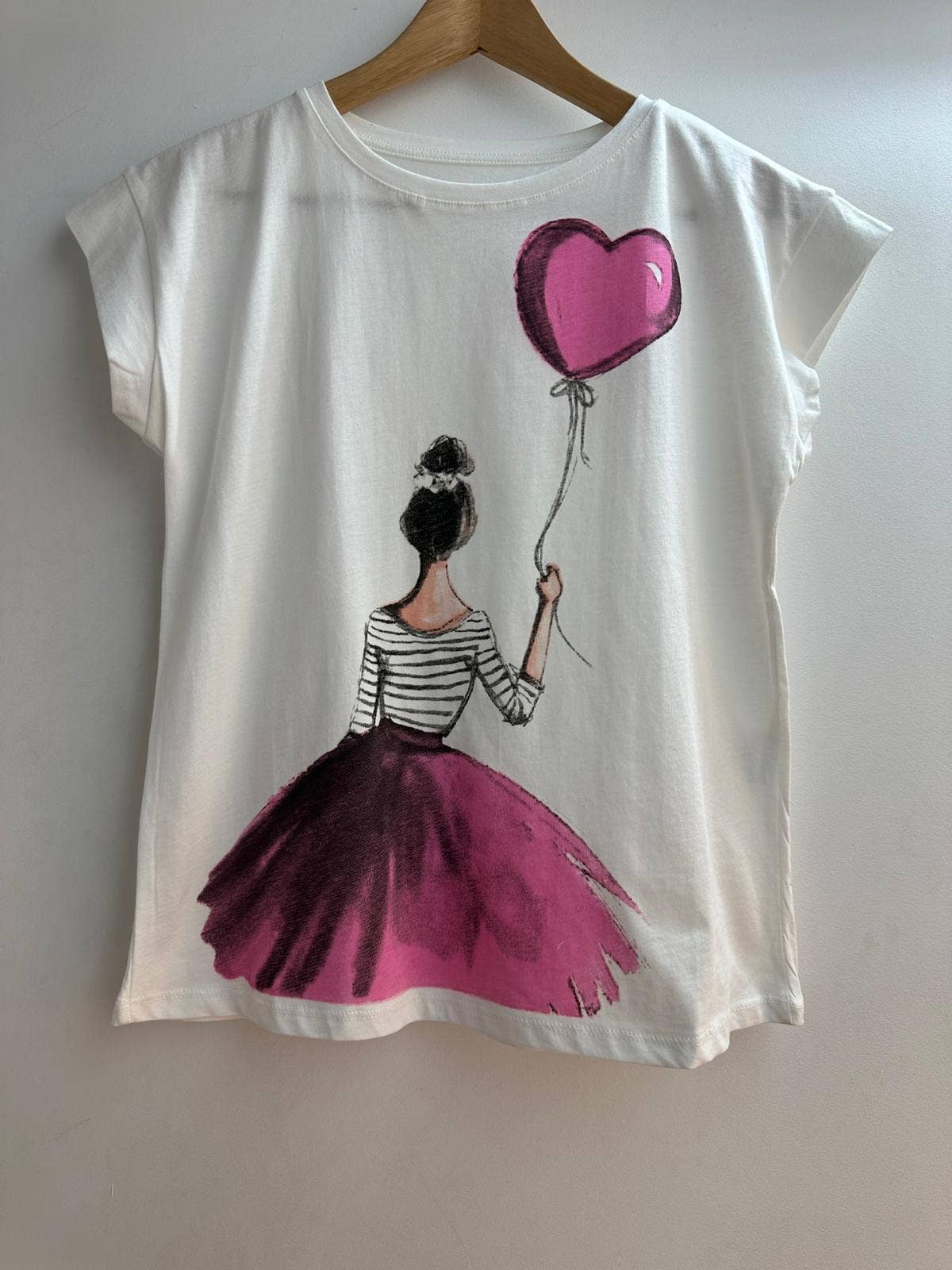 LORIANE - Wholesale Screen Printed T-Shirt - Women's - 13331 Girl's balloon print t-shirt3
