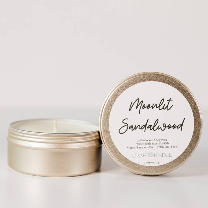 Craft&Kindle - Wholesale Jar/Filled Candle - Refillable Wood Slice Candle Holder - Rustic Candle Vessel3