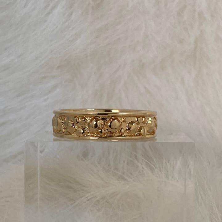 SPARROW - Wholesale Band/Stacked Ring - The Geode Nugget Ring2