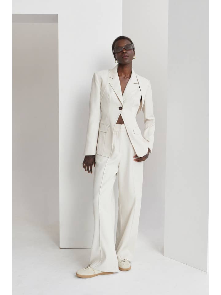 BONE CX8548 - Penelope Two Piece Bolero Blazer Set for wholesale on Faire