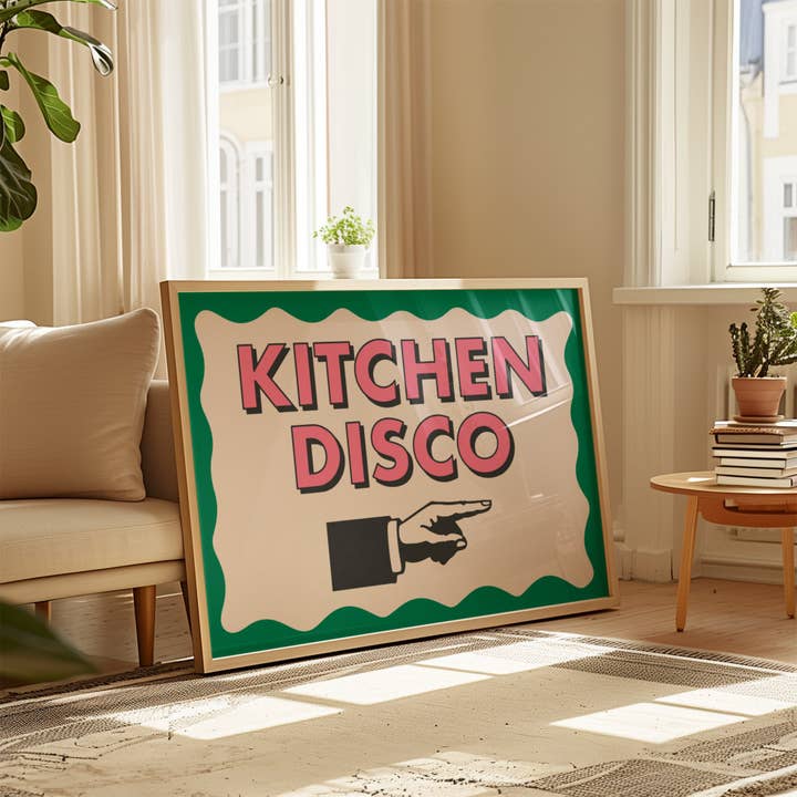 Kitchen Disco Print (Right) for wholesale by Pink Giraffe Print Co