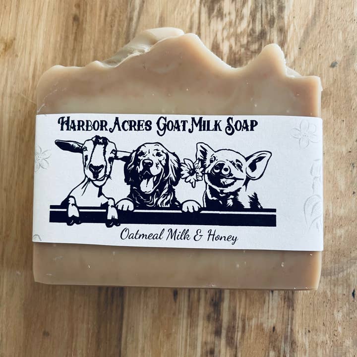 Havregryn Mælk & Honning Geder Mælk Sæbe for engroshandel hos Harbor Acres Goat Milk soap