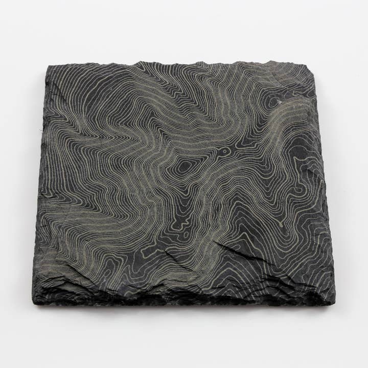 Mount Eisenhower Topografisk Kort Skifer Coaster for engroshandel hos Bay Slate Coasters