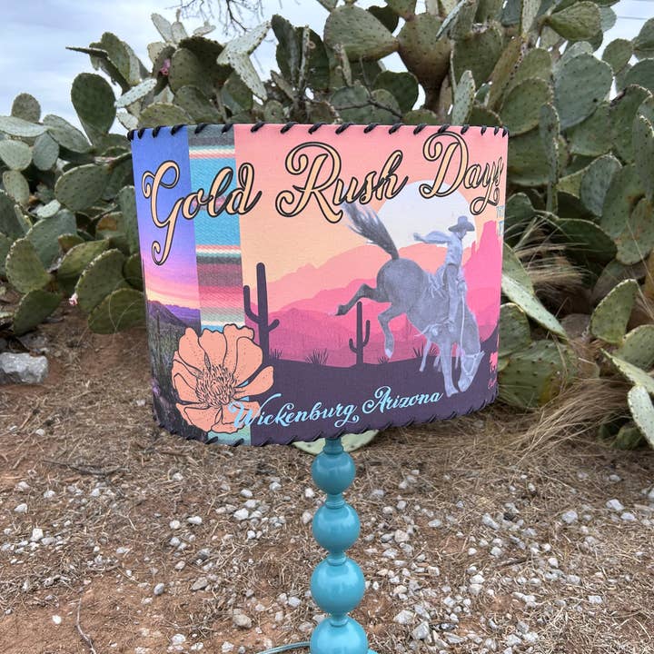 Lampshade Cowgirl Bronc Riders Oval for wholesale by Red Dirt Ranch Clothing Company