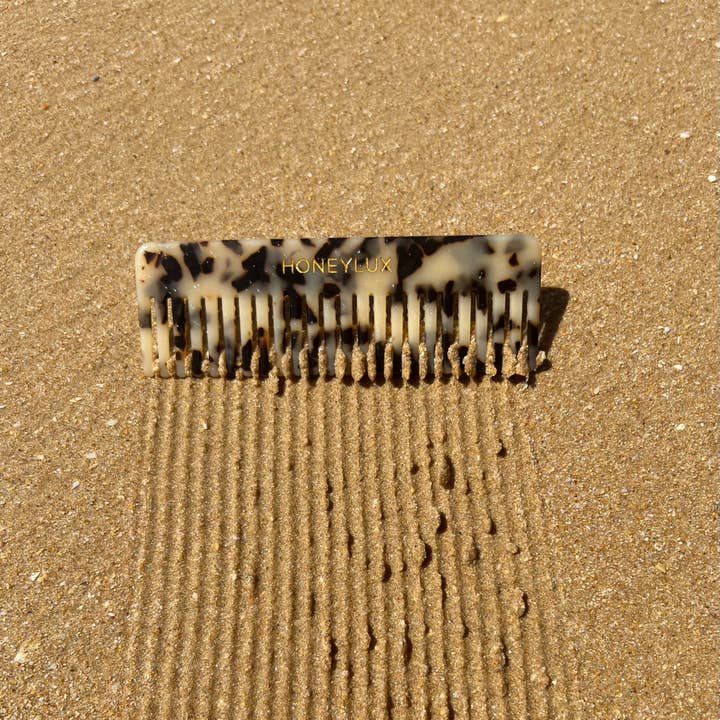 HoneyLux - Vente Peigne/brosse à cheveux - Peigne démêlant en acétate - Écaille de tortue2