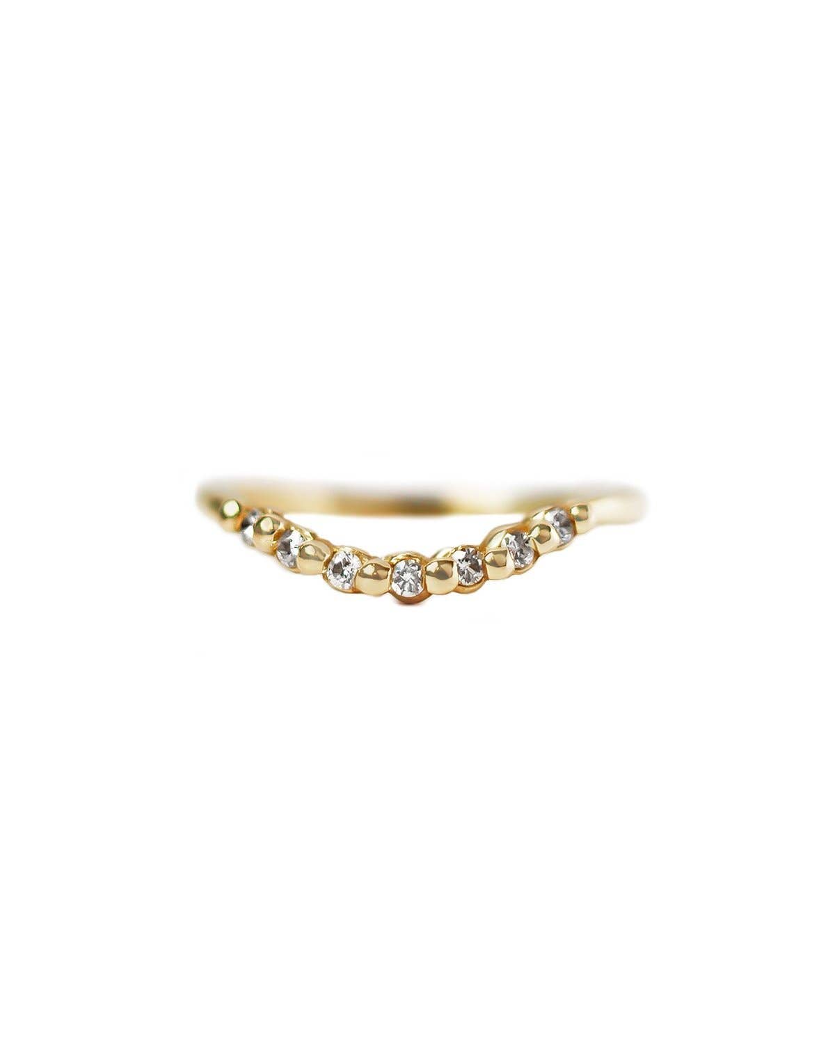 Lacee Alexandra Jewelry - Vente Bague avec plusieurs pierres - Bague contour intemporelle en or massif0