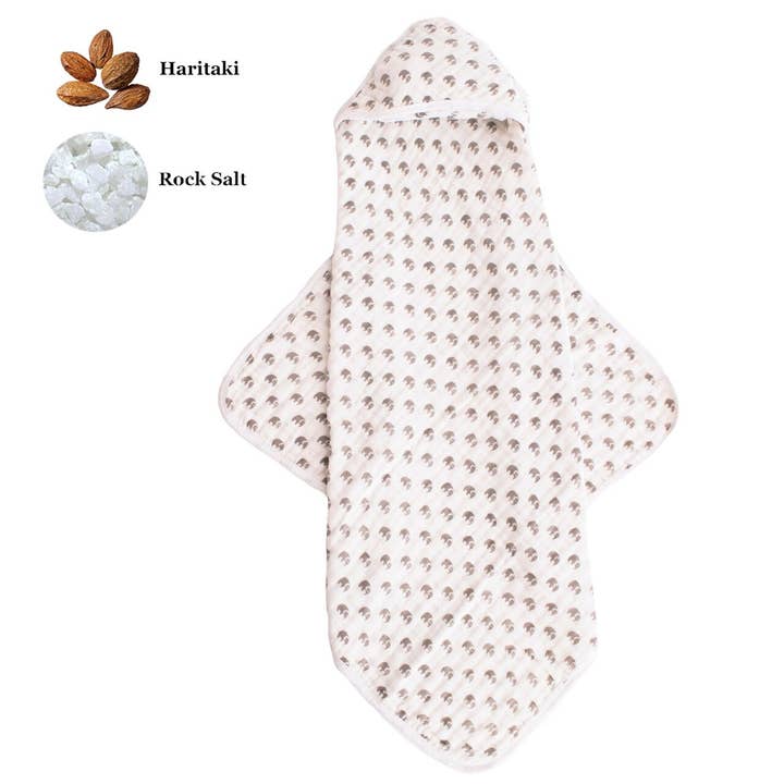 Herbal Hooded Towel | Three Layer | Elephant Parade for wholesale by Panchhi