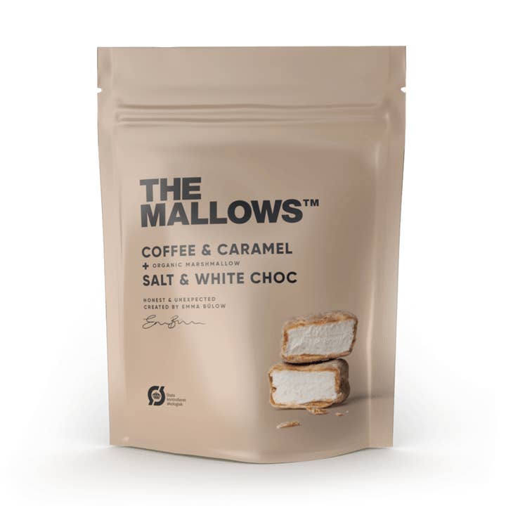 CAFÉ & CARAMEL+SEL & CHOC BLANC 90g pour la vente par The Mallows