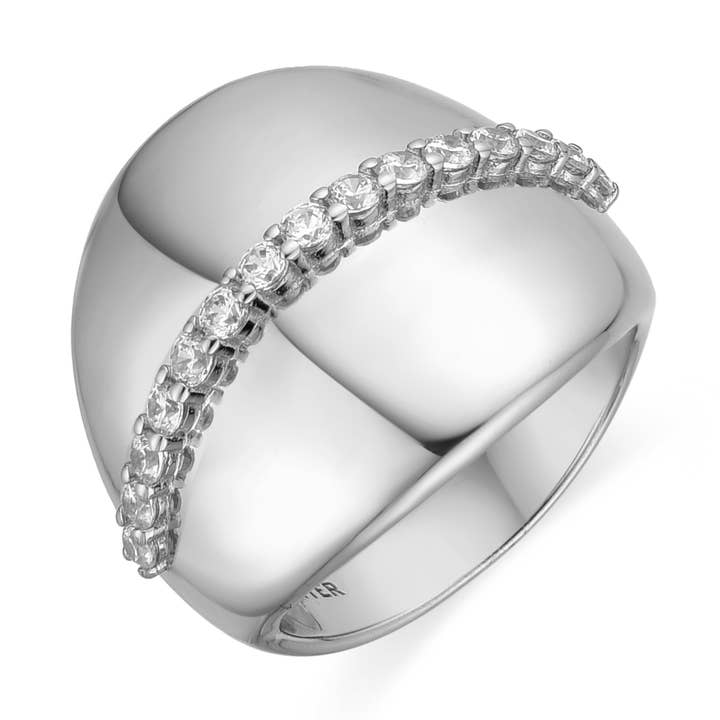 Anillo Luxenter de Plata de Ley 925 y Circonita Brillante acabado rodio - Idel for wholesale by Luxenter