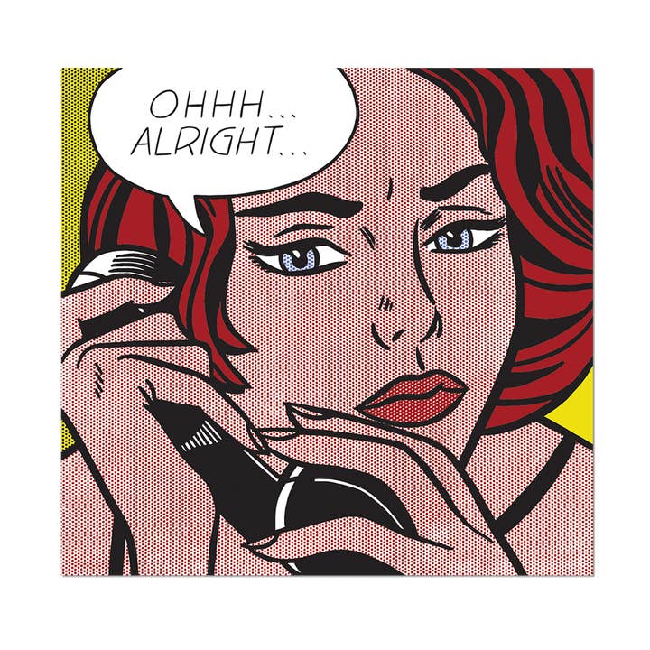 Ohhh... Alright... by Roy Lichtenstein - Die-Cut Sticker for wholesale by Apply Stickers