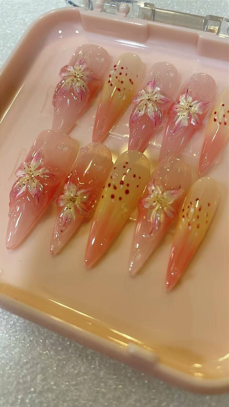 Azurenailshop - Wholesale Press-On/Fake Nails - Azurenailshop Summer 3D Flower Handmade press on 3