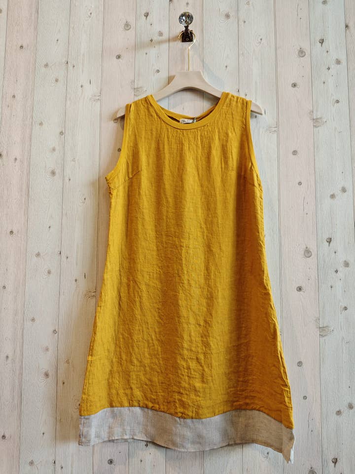 Linen & More - Wholesale Dress - Women's - REF 27146 SLEEVELESS DRESS 100% LINEN