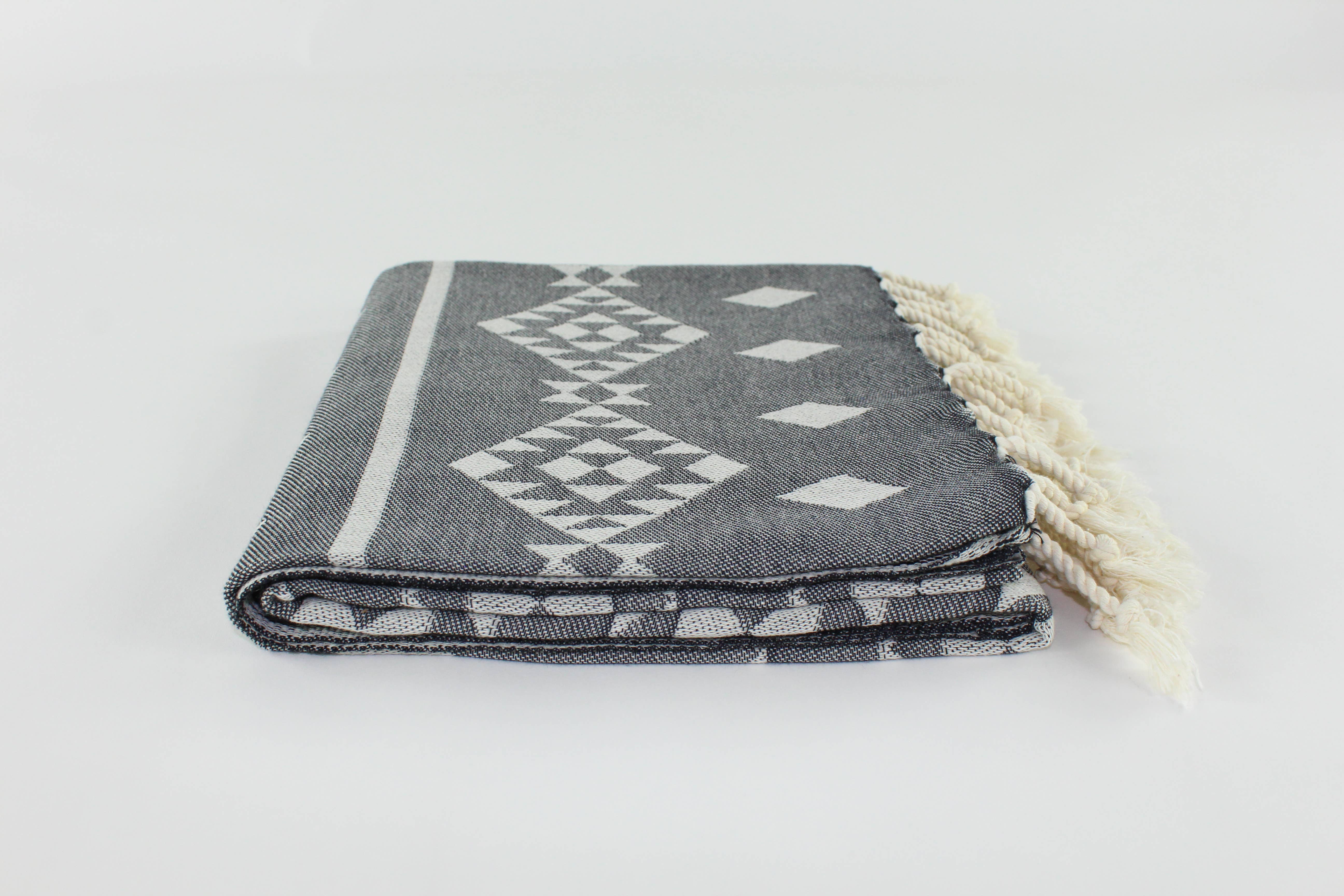 TURKISH LINEN & TOWELS - Wholesale Beach Towel - Premium Turkish Cotton Kilim Pattern Beach Bath Pool Towel22