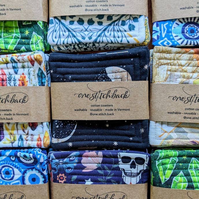 Ensembles de sous-verres matelassés - Lot mixte de 4 pièces pour la vente par One Stitch Back