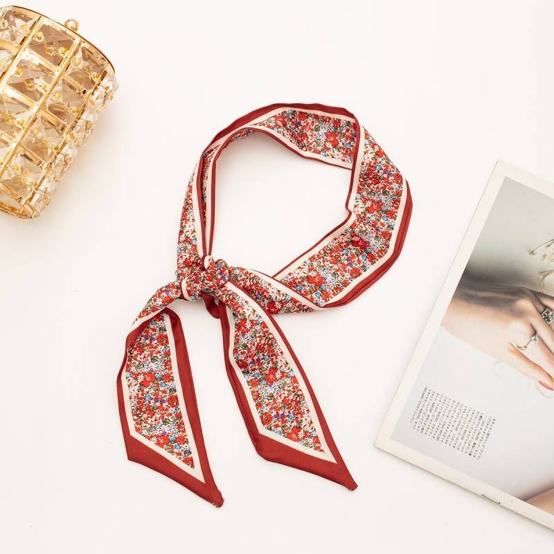 JOSSLYN by wall to wall - Wholesale Sjaal - Dames - Zachte zijdezachte smalle Twilly sjaal voor om de nek | 40SC6663