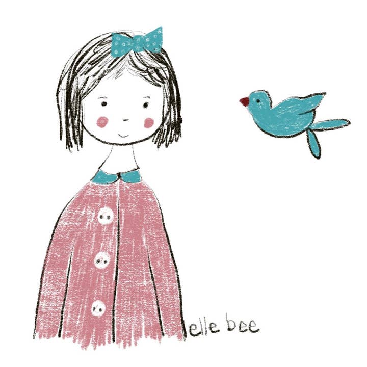 Sweetie Pie round sticker pack of 12 for wholesale by Elle Bee Art Studio