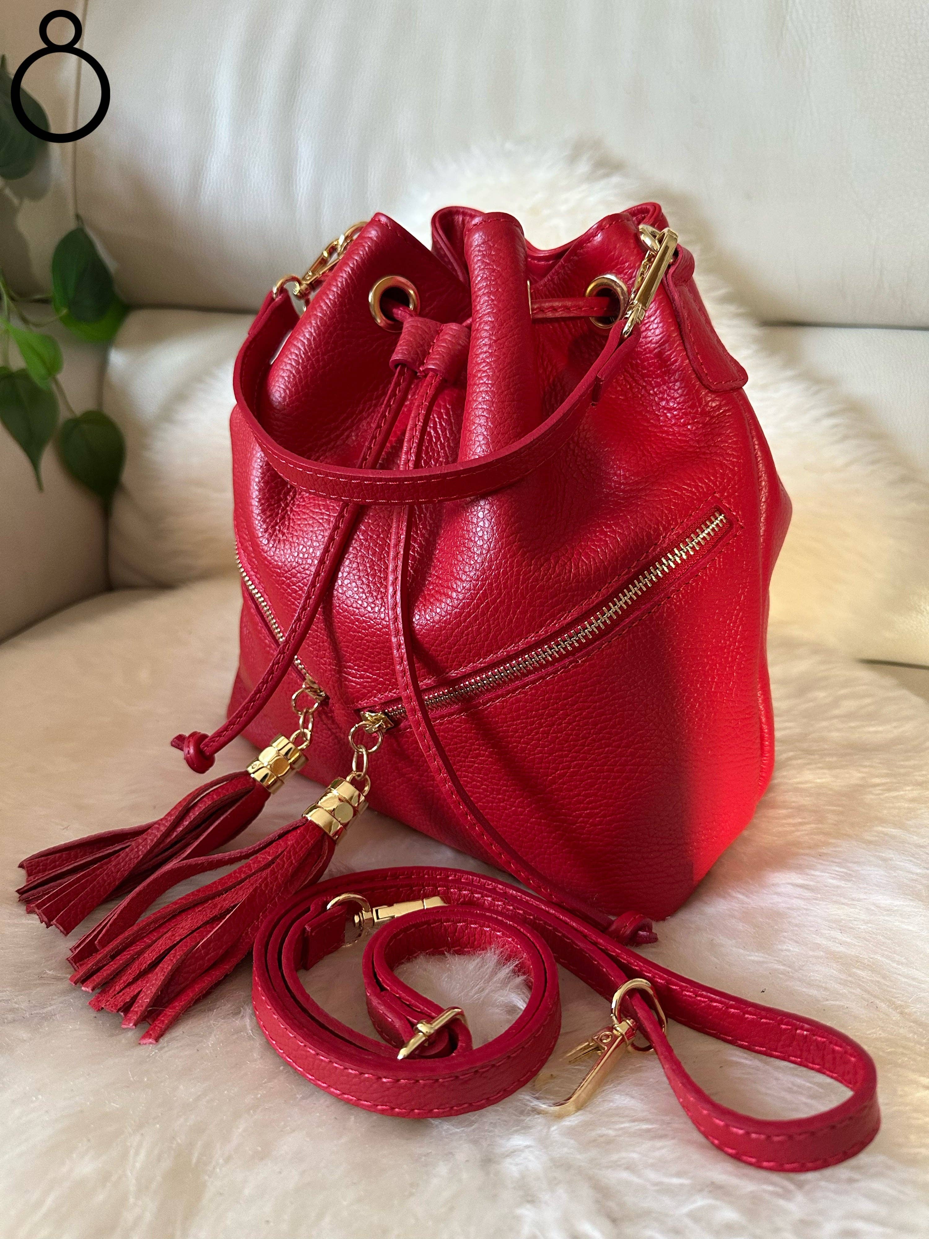 Zhade – Bolsa de ombro – Mulher por atacado – LINA- balde em pele genuína14