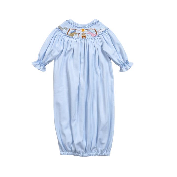 Hug Me First - Vente Gigoteuse – bébé - Robe d'évêque en pima smockée à la main pour la Nativité