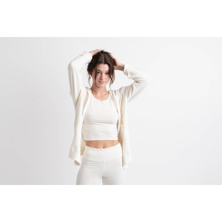 planetHEMP Clothing – wholesale Hoodie – Women's – Reverse Hemp Fleece Zip Hoodie