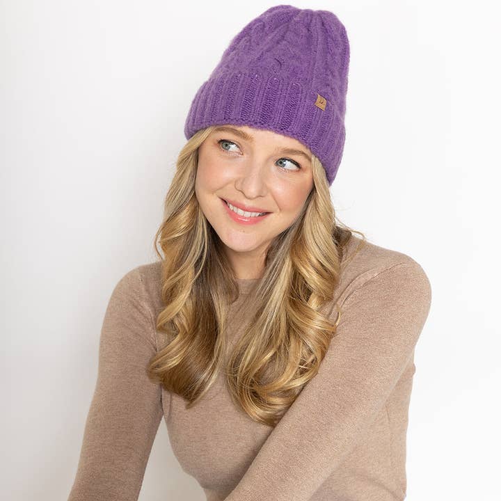 Do Everything In Love® - Wholesale Beanie - Dames - Muts met kabelgebreide manchet10