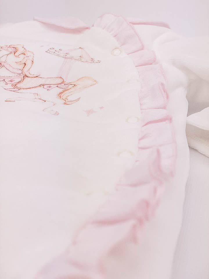 Ecru Cotton Velour Babygrow Inki for wholesale on Faire4