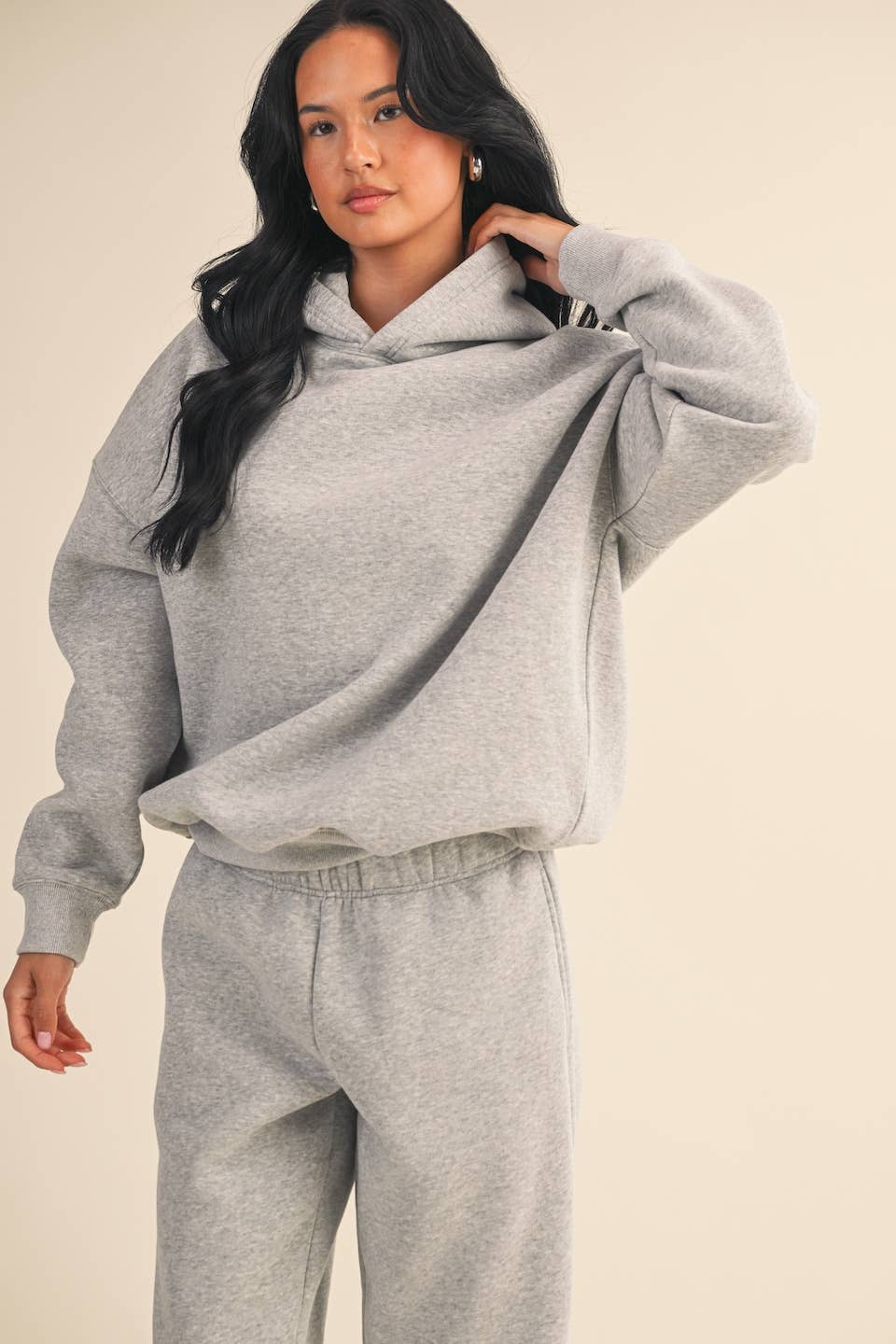 KIMBERLY C – Engroshandel Hoodie – Kvinder – Cozy Fleece oversize pullover hættetrøje19