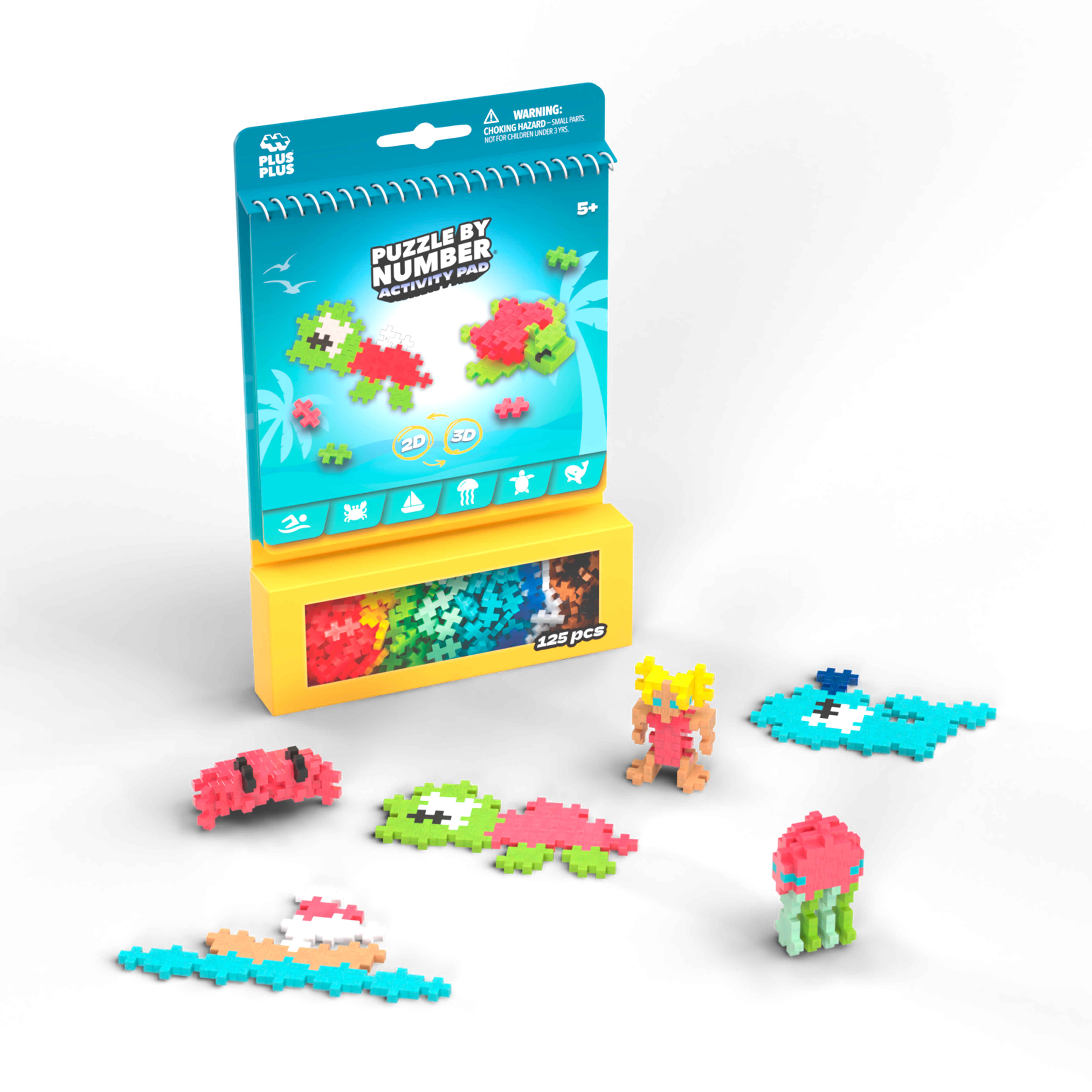 Kontiki - Wholesale Building Set - Kids - Block 12 activities 125 Pcs - PLUS PLUS3