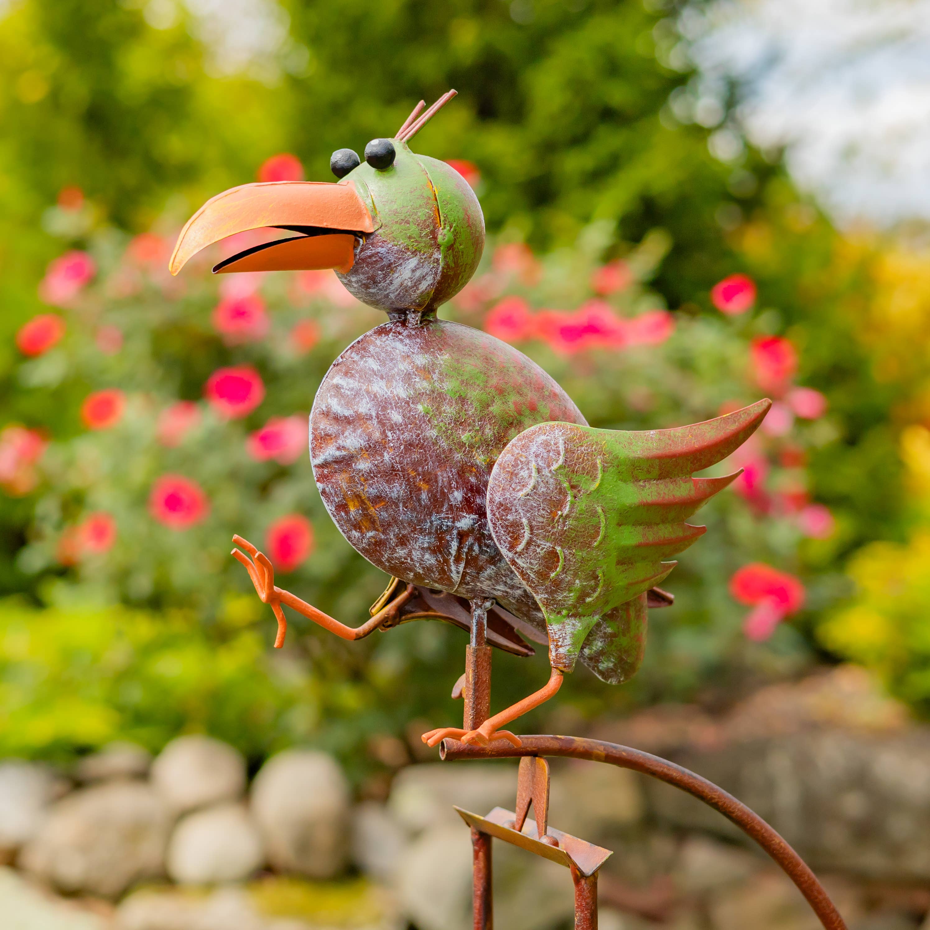 Zaer Ltd. International - Wholesale Garden/Lawn Stake - Assorted Metal Bird Rocking Stakes- 6PC/Set4