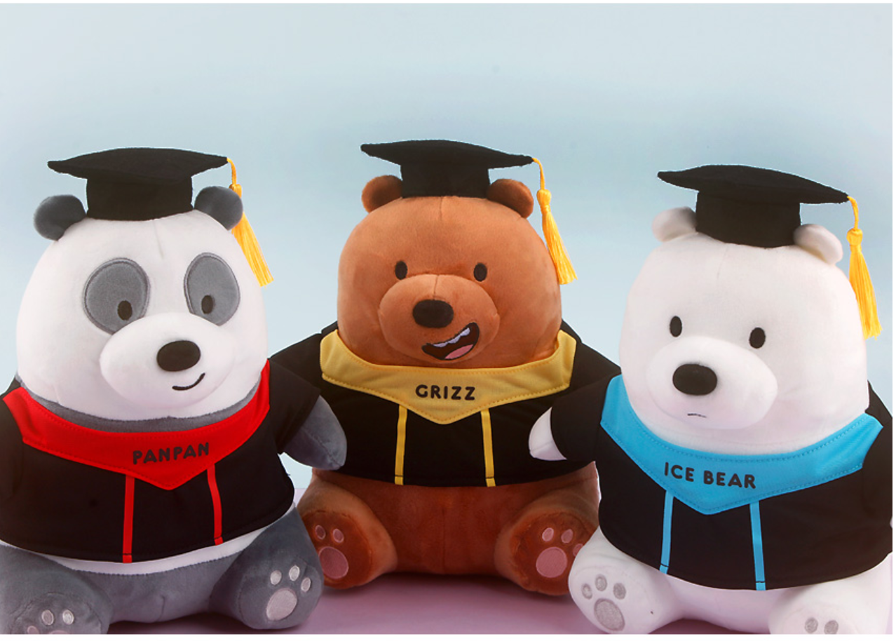 K-Wonderland - Wholesale Stuffed/Plush Toy - Kids & Baby - We Bare Bears Graduate Theme Plush Toy Cushion Home Deco6