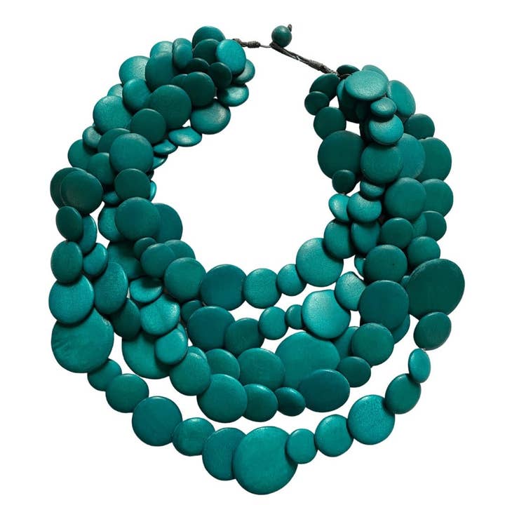 Bijondo - Wholesale Beaded/Pearl Necklace - Guinea wooden light necklace1